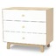 Merlin 3 drawer Dresser White/Birch - Oeuf NYC